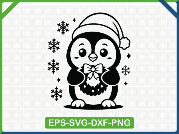 Download Holiday Wreath Penguin SVG - Holiday Collection