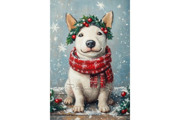 Download Bull Terrier Holiday Wall Decor Gifts - Holiday Collection