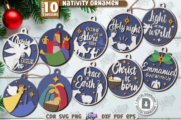 Download Nativity Christmas Ornaments Bundle - Christmas ornaments bundle Collection