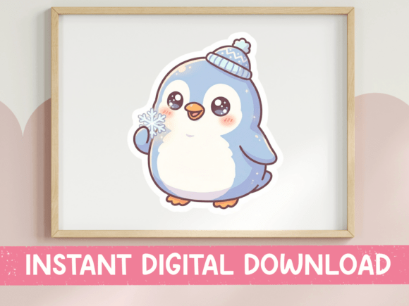 Download Snowflake Penguin Winter Sticker SVG - Winter sticker svg Collection