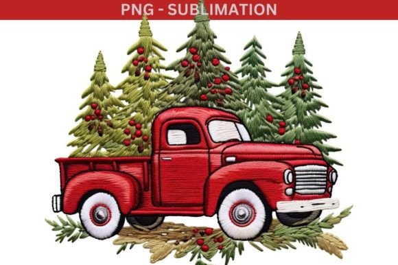 Download Red Christmas Truck for Holiday Designs - Holiday Collection