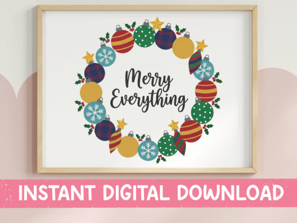 Download Merry Everything Holiday Wreath SVG - Holiday Collection