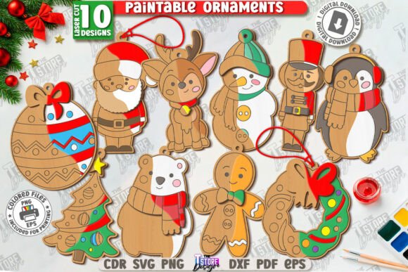 Download Paintable Christmas Ornaments Bundle - Christmas ornaments bundle Collection