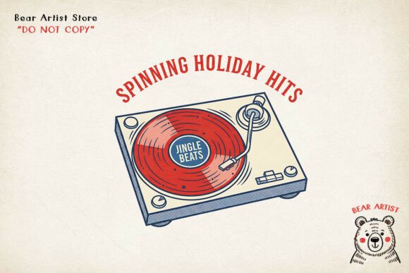 Download Spinning Holiday Hits, Pop Art Christmas PNG - Holiday Collection