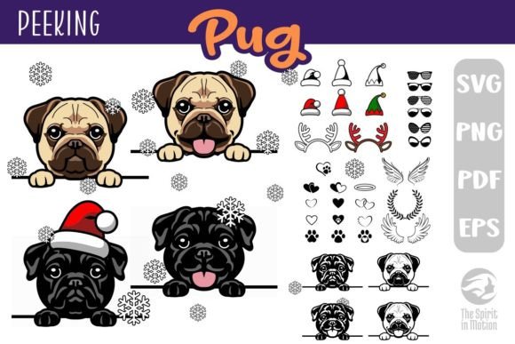 Download Pug SVG, Clipart &amp; Cutfiles, Dog SVG - Cutfiles Collection