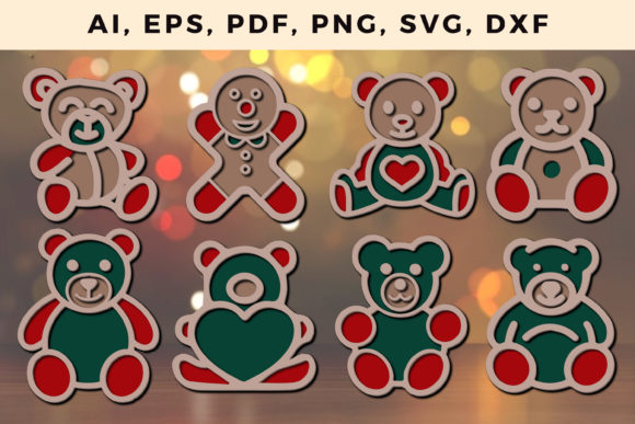 Download Layered Christmas Ornaments Bundle - Premium Resources