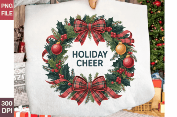 Download Holiday Cheer Christmas Wreath PNG - Holiday Collection