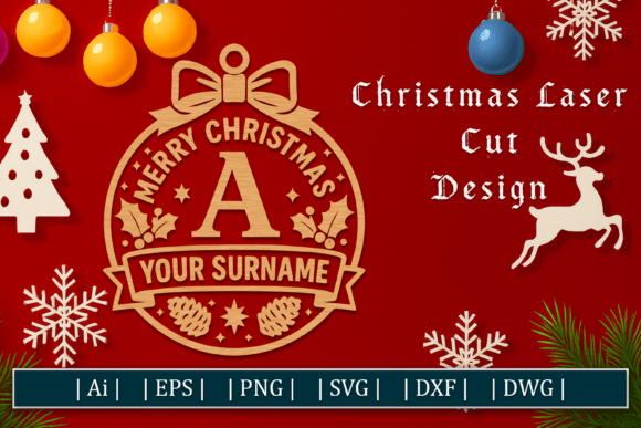 Download Holiday Custom Name Monogram SVG - Holiday Collection