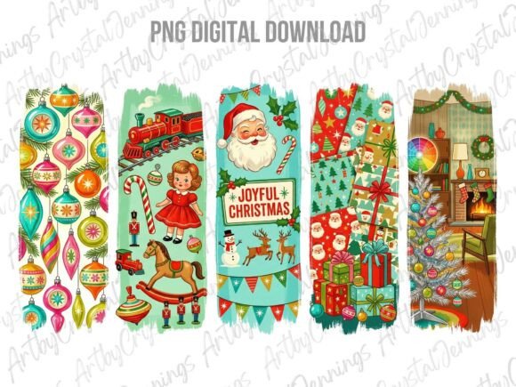 Download Retro Merry Christmas Holiday PNG - Holiday Collection